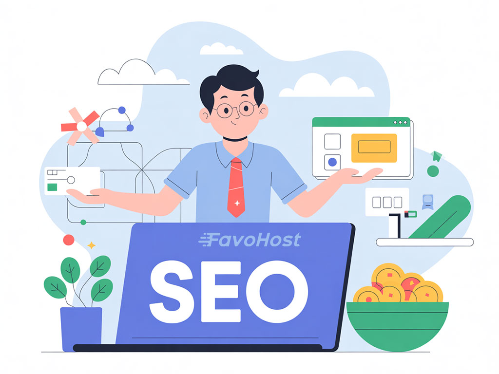 Illustration of important SEO tricks few people know, connecting advanced on-page, technical, and content strategies